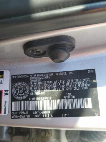 4T3BE11A59U007624 - 2009 TOYOTA VENZA SILVER photo 14