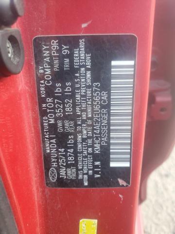 KMHCT4AE2EU656573 - 2014 HYUNDAI ACCENT GLS RED photo 12