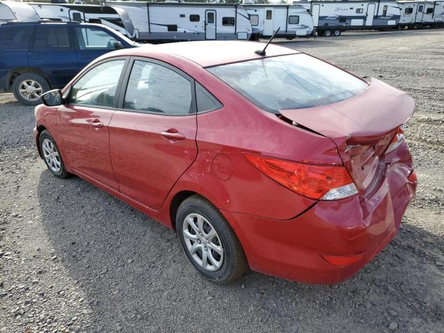 KMHCT4AE2EU656573 - 2014 HYUNDAI ACCENT GLS RED photo 2