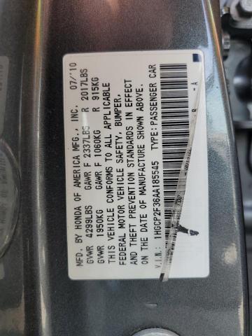 1HGCP2F36AA185545 - 2010 HONDA ACCORD LX GRAY photo 13