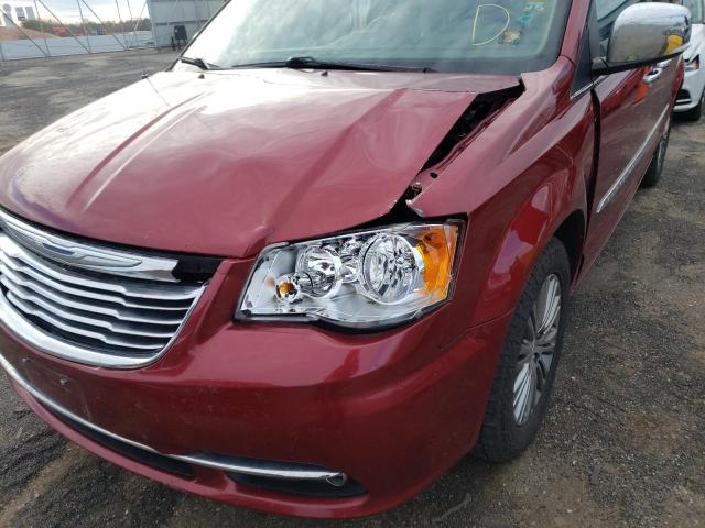 2C4RC1CGXER333042 - 2014 CHRYSLER TOWN & COU TOURING L RED photo 9