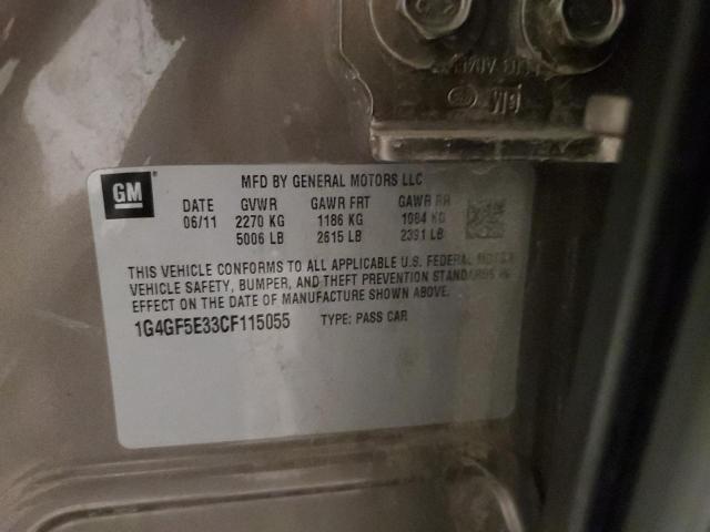1G4GF5E33CF115055 - 2012 BUICK LACROSSE PREMIUM Қоңыр фото 12