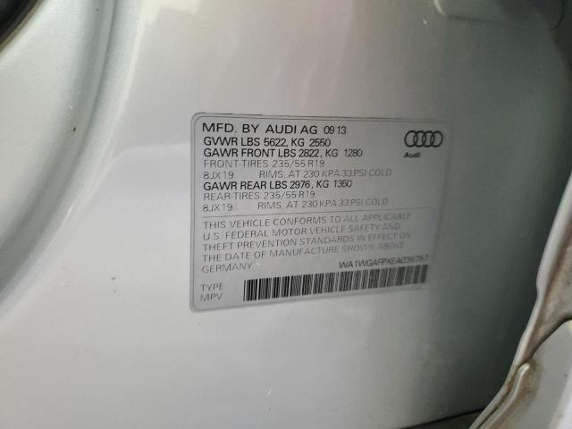 WA1WGAFPXEA036757 - 2014 AUDI Q5 PRESTIGE SILVER photo 14