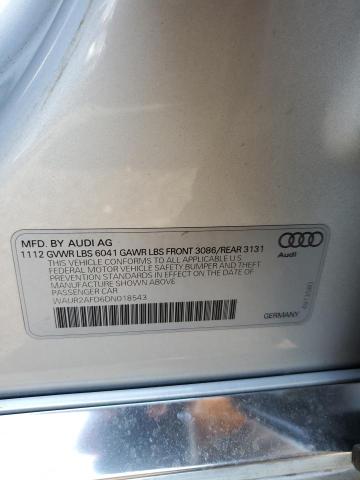 WAUR2AFD6DN018543 - 2013 AUDI A8 L QUATTRO SILVER photo 12