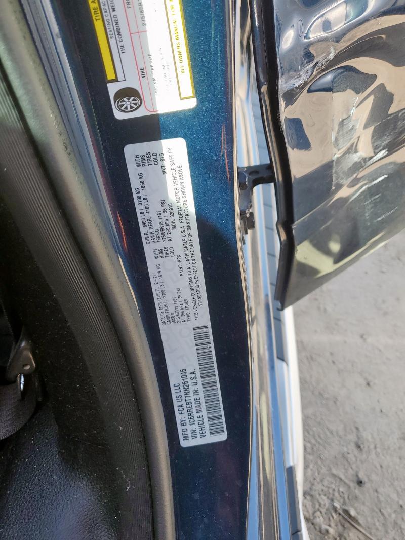 1C6RREBT7NN261046 - 2022 RAM 1500 BIG HORN/LONE STAR BLUE photo 14