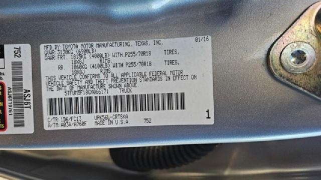 5TFUM5F18GX066171 - 2016 TOYOTA TUNDRA DOUBLE CAB SR SILVER photo 9