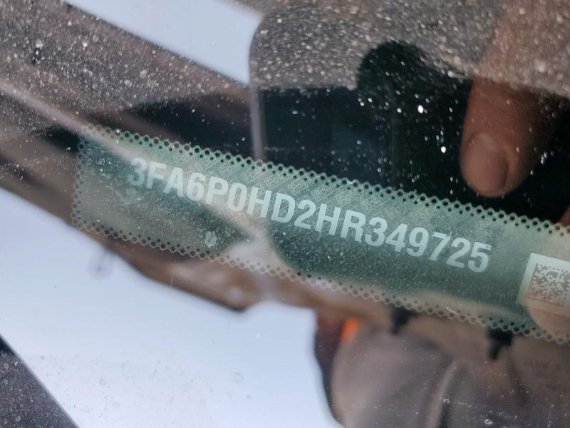 3FA6P0HD2HR349725 - 2017 FORD FUSION SE 勃艮第红 照片 12