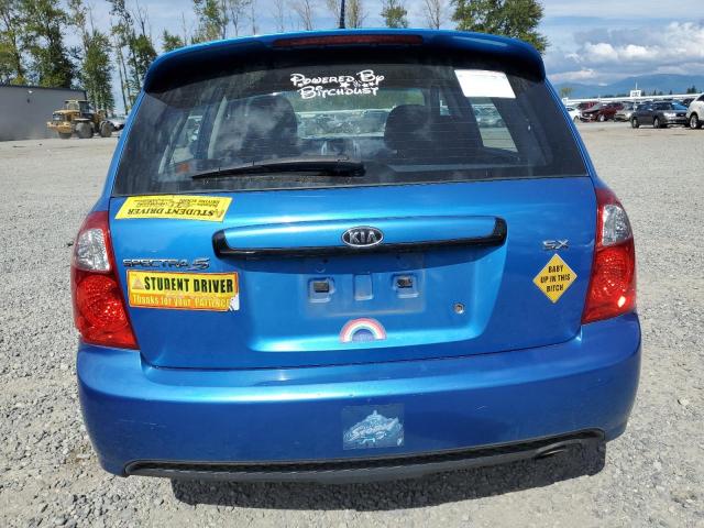 KNAFE161185011148 - 2008 KIA SPECTRA5 5 SX BLUE photo 6