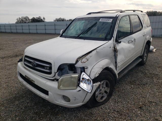 5TDBT48A42S057998 - 2002 TOYOTA SEQUOIA LIMITED WHITE photo 2