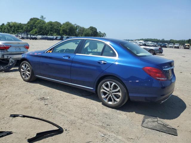 55SWF4KB4JU255217 - 2018 MERCEDES-BENZ C 300 4MATIC BLUE photo 2
