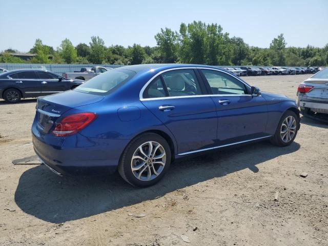 55SWF4KB4JU255217 - 2018 MERCEDES-BENZ C 300 4MATIC BLUE photo 3