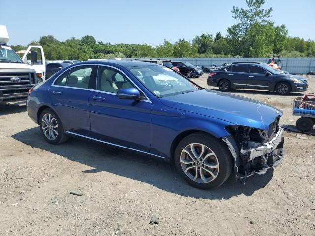 55SWF4KB4JU255217 - 2018 MERCEDES-BENZ C 300 4MATIC BLUE photo 4