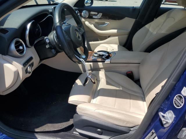 55SWF4KB4JU255217 - 2018 MERCEDES-BENZ C 300 4MATIC BLUE photo 7