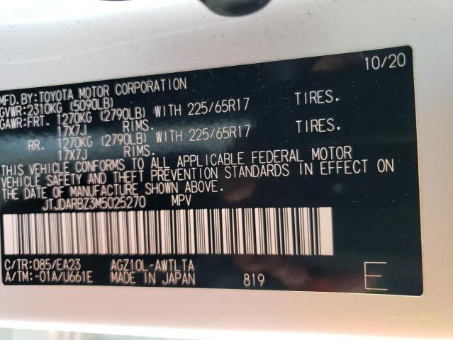 JTJDARBZ3M5025270 - 2021 LEXUS NX 300 BASE Ağ foto 13