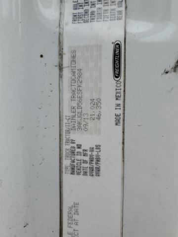 3AKJGLD56ESFK2984 - 2014 FREIGHTLINER CASCADIA 1 WHITE photo 10