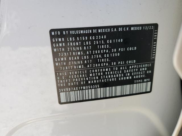 3VVRB7AX1PM050355 - 2023 VOLKSWAGEN TIGUAN S WHITE photo 14