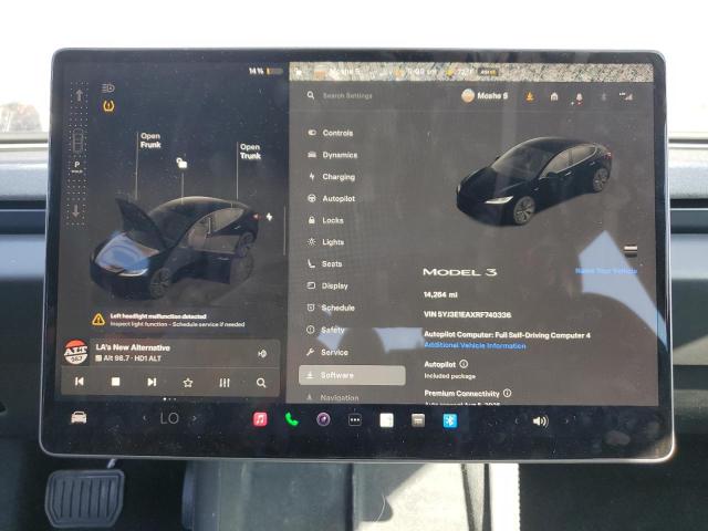 5YJ3E1EAXRF740336 - 2024 TESLA MODEL 3 Negro foto 9