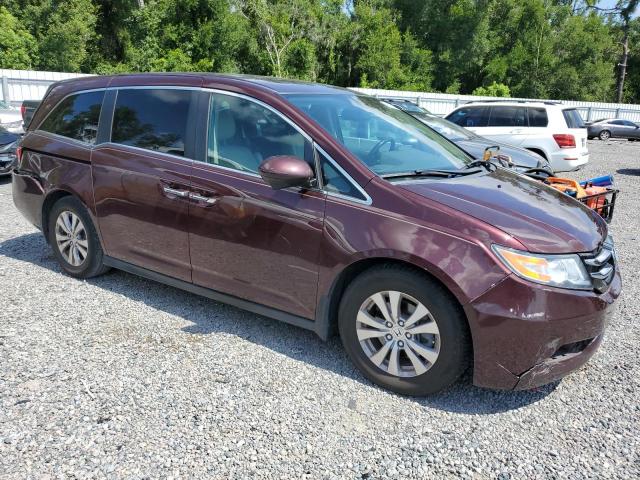 5FNRL5H67FB082419 - 2015 HONDA ODYSSEY EXL RED photo 4