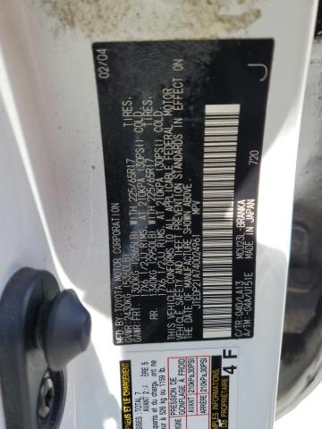 JTEDP21A740024961 - 2004 TOYOTA HIGHLANDER BASE Beyaz fotoğraf 13