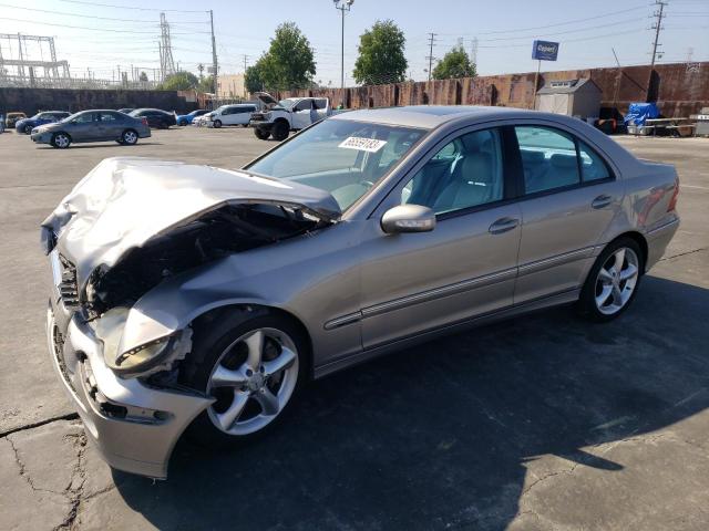 WDBRF40J74F550254 - 2004 MERCEDES-BENZ C 230K SPORT SEDAN GRAY photo 1