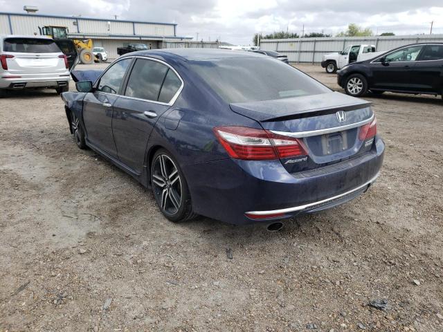 1HGCR2F16HA036118 - 2017 HONDA ACCORD SPORT SPECIAL EDITION BLUE photo 3