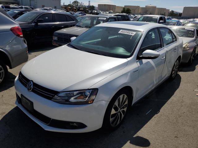 3VW637AJ0DM284392 - 2013 VOLKSWAGEN JETTA HYBRID WHITE photo 1