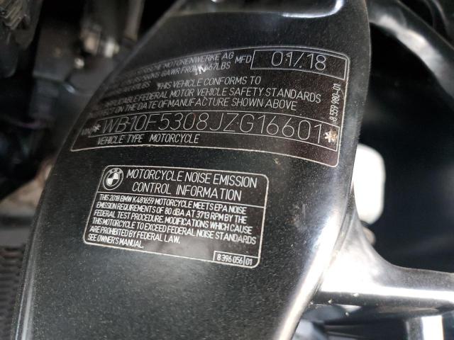 WB10F5308JZG16601 - 2018 BMW K1600 B BLACK photo 10