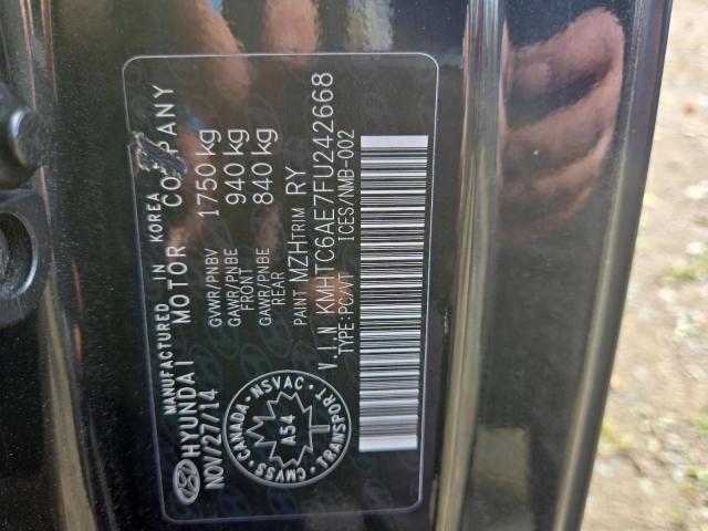 KMHTC6AE7FU242668 - 2015 HYUNDAI VELOSTER TURBO BLACK photo 12