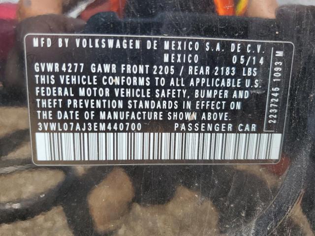 3VWL07AJ3EM440700 - 2014 VOLKSWAGEN JETTA SEL 黑色 照片 12