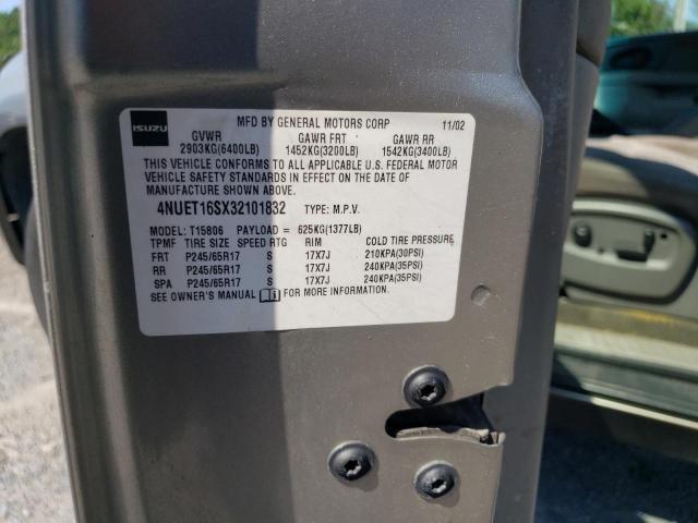 4NUET16SX32101832 - 2003 ISUZU ASCENDER S 银色 照片 13