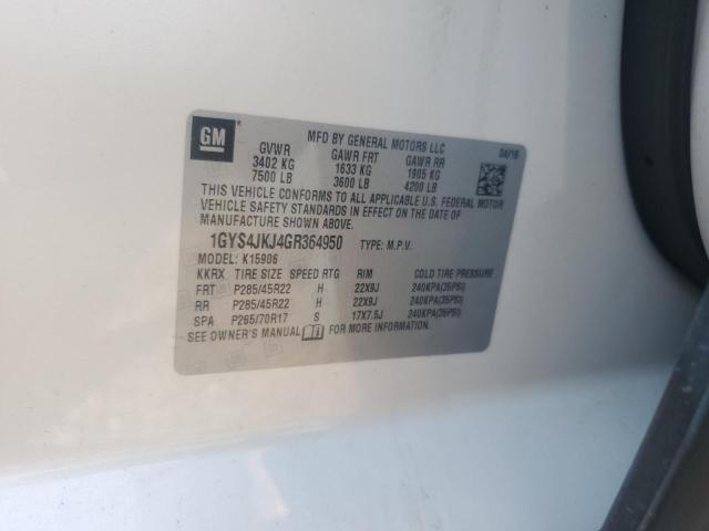 1GYS4JKJ4GR364950 - 2016 CADILLAC ESCALADE ESV PREMIUM Weiß Foto 13