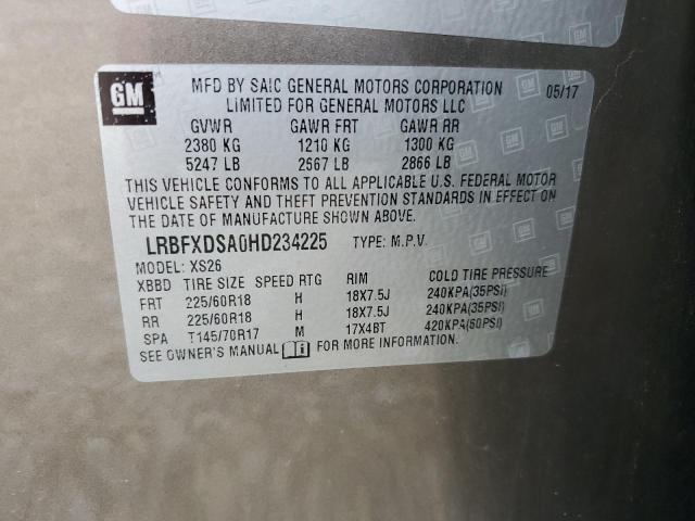 LRBFXDSA0HD234225 - 2017 BUICK ENVISION ESSENCE BROWN photo 14