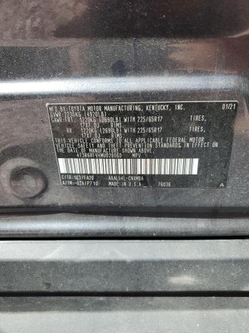 4T3R6RFV4MU028060 - 2021 TOYOTA RAV4 XLE Сұр фото 13