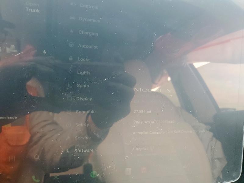 7SAYGAEE5PF591451 - 2023 TESLA MODEL Y RED photo 9