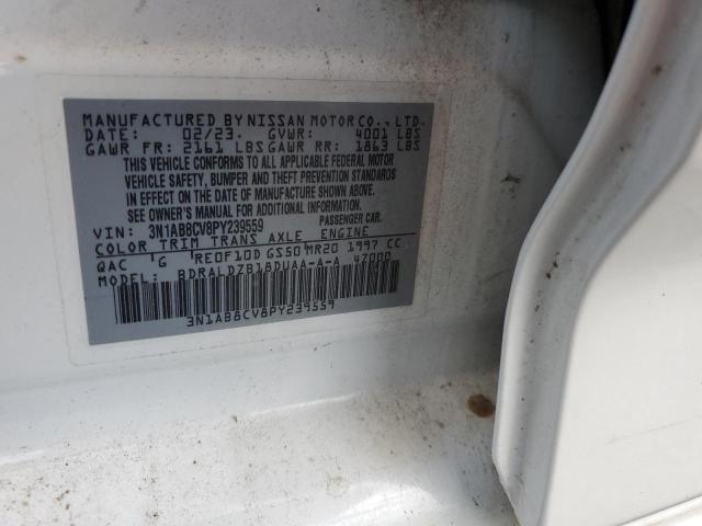 3N1AB8CV8PY239559 - 2023 NISSAN SENTRA SV WHITE photo 12