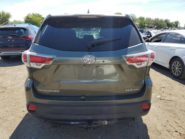 5TDJKRFH8GS338169 - 2016 TOYOTA HIGHLANDER XLE Yaşıl foto 6