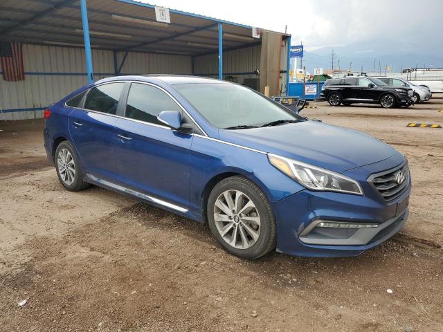 5NPE34AF1FH052238 - 2015 HYUNDAI SONATA SPORT BLUE photo 4