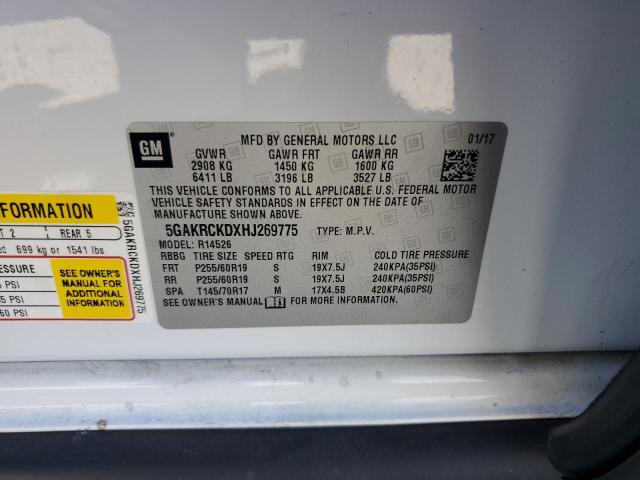 5GAKRCKDXHJ269775 - 2017 BUICK ENCLAVE 白色 照片 14