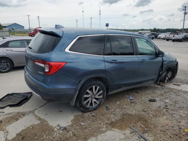 5FNYF6H5XMB089474 - 2021 HONDA PILOT EXL BLUE photo 3