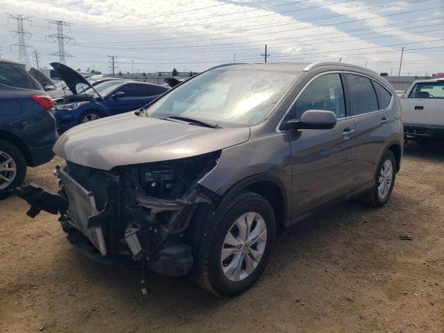 2HKRM4H75EH620521 - 2014 HONDA CR-V EXL GRAY photo 1