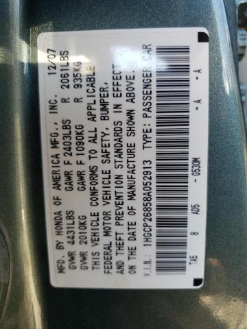 1HGCP26858A052913 - 2008 HONDA ACCORD EXL GREEN photo 13