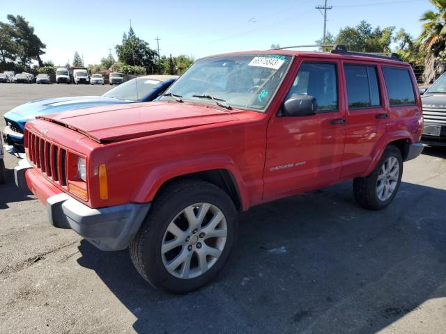 1J4FF48S81L631661 - 2001 JEEP CHER SPORT RED photo 1