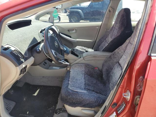 JTDKN3DU6B5357780 - 2011 TOYOTA PRIUS RED photo 7