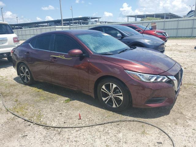 3N1AB8CV4NY256145 - 2022 NISSAN SENTRA SV RED photo 4