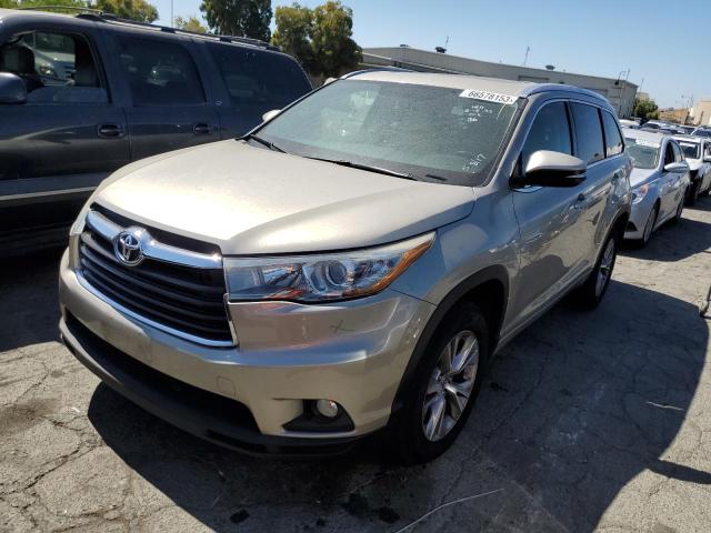 5TDKKRFH4FS053469 - 2015 TOYOTA HIGHLANDER XLE Կրեմագույն լուսանկար 1