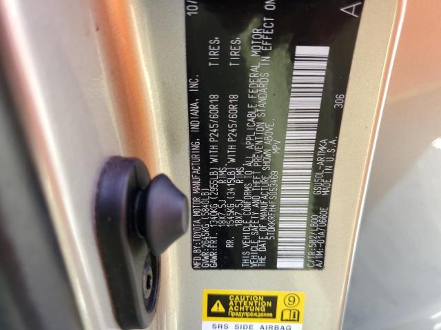 5TDKKRFH4FS053469 - 2015 TOYOTA HIGHLANDER XLE Կրեմագույն լուսանկար 13