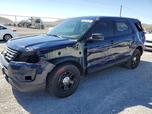1FM5K8AT1JGA58520 - 2018 FORD EXPLORER POLICE INTERCEPTOR Blau Foto 1