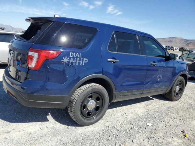 1FM5K8AT1JGA58520 - 2018 FORD EXPLORER POLICE INTERCEPTOR Blau Foto 3