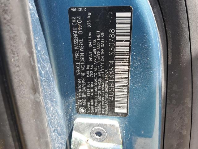 4USBT33514LS50788 - 2004 BMW Z4 2.5 Azul foto 12
