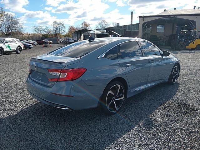 1HGCV3F27NA022900 - 2022 HONDA ACCORD HYBRID SPORT BLUE photo 4